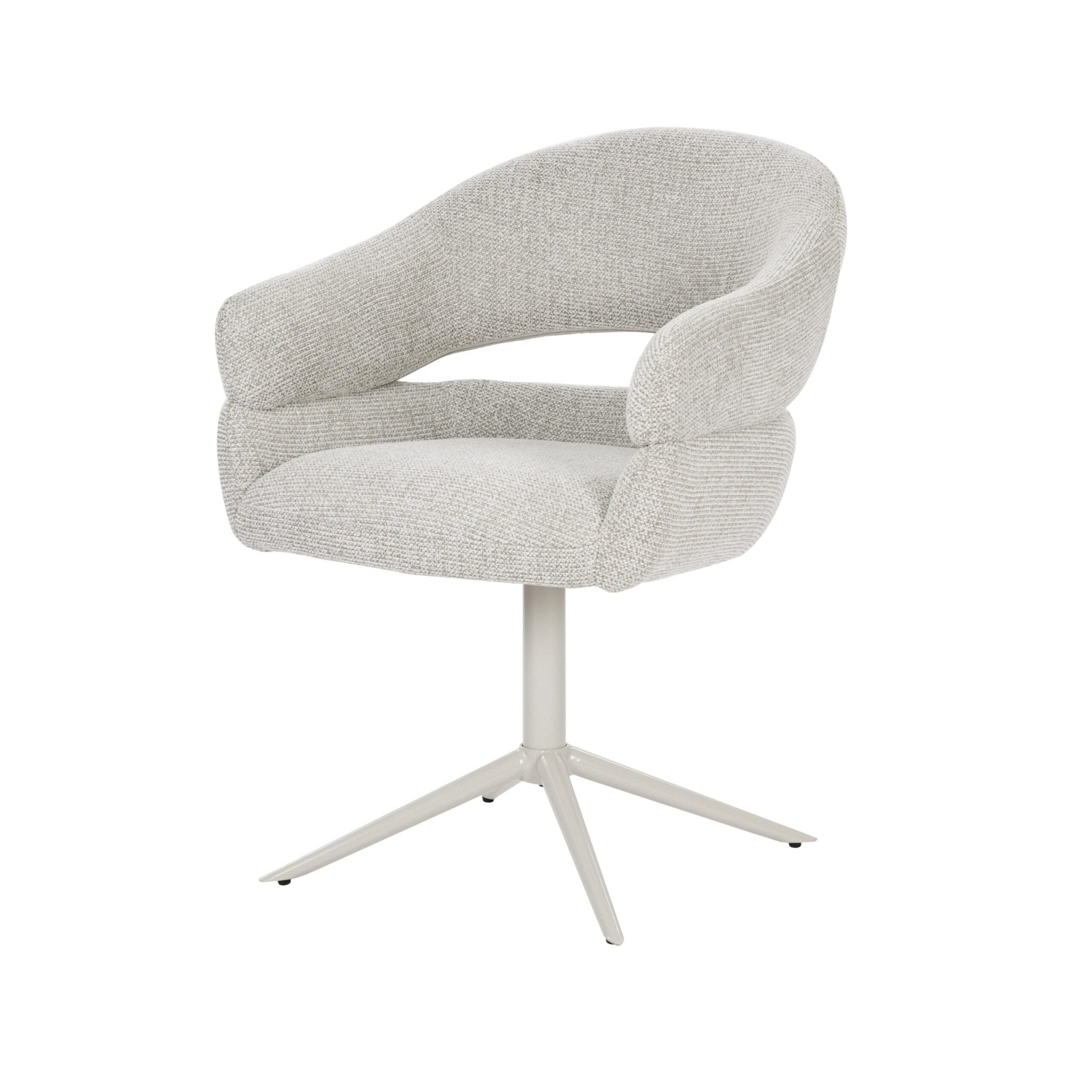 Draaibare eetkamerstoel Lily Beige - Industrieelinhuis.nl