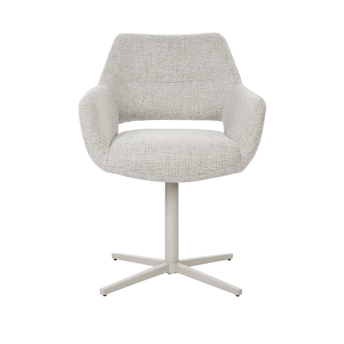 Draaibare eetkamerstoel Lux Beige - Industrieelinhuis.nl