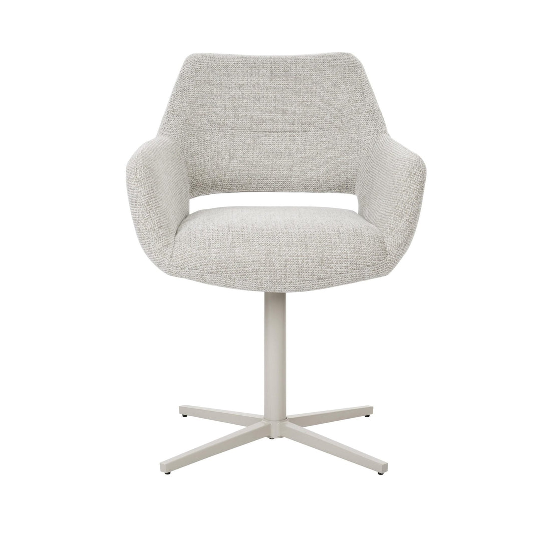 Draaibare eetkamerstoel Lux Beige - Industrieelinhuis.nl