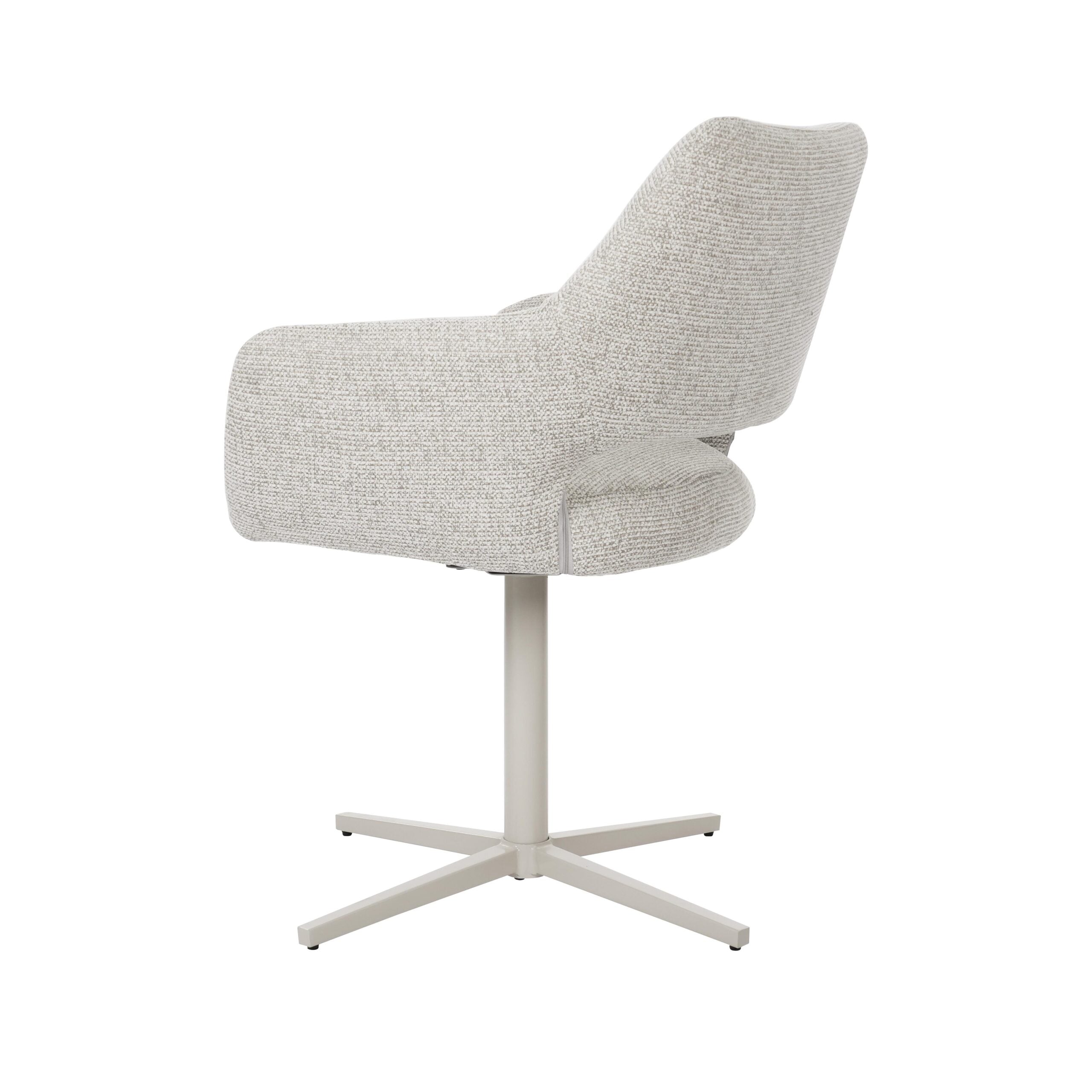 Draaibare eetkamerstoel Lux Beige - Industrieelinhuis.nl