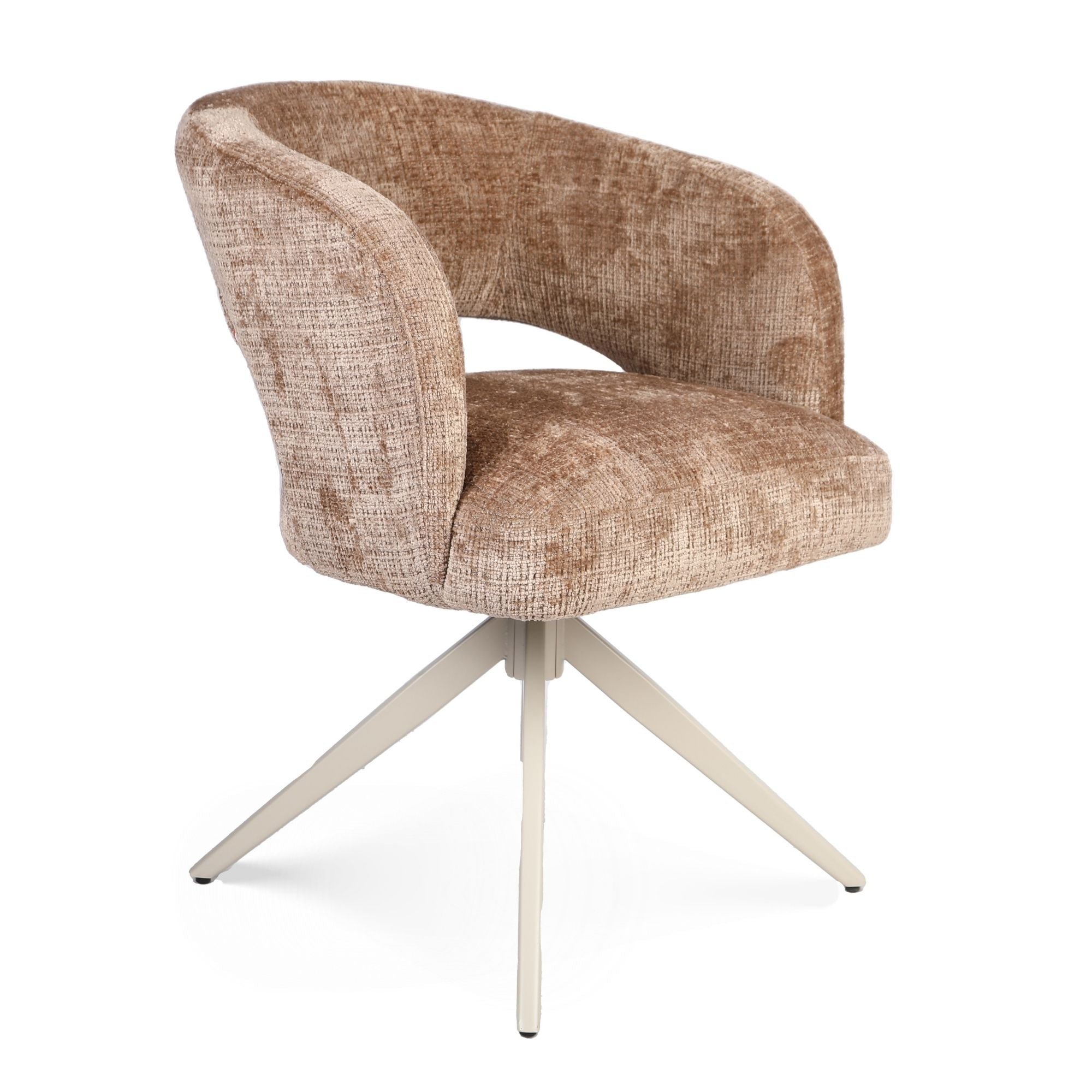 Eetkamerstoel Demi | Cinnamon | Poot Sand | Met armleuning - Industrieelinhuis.nl