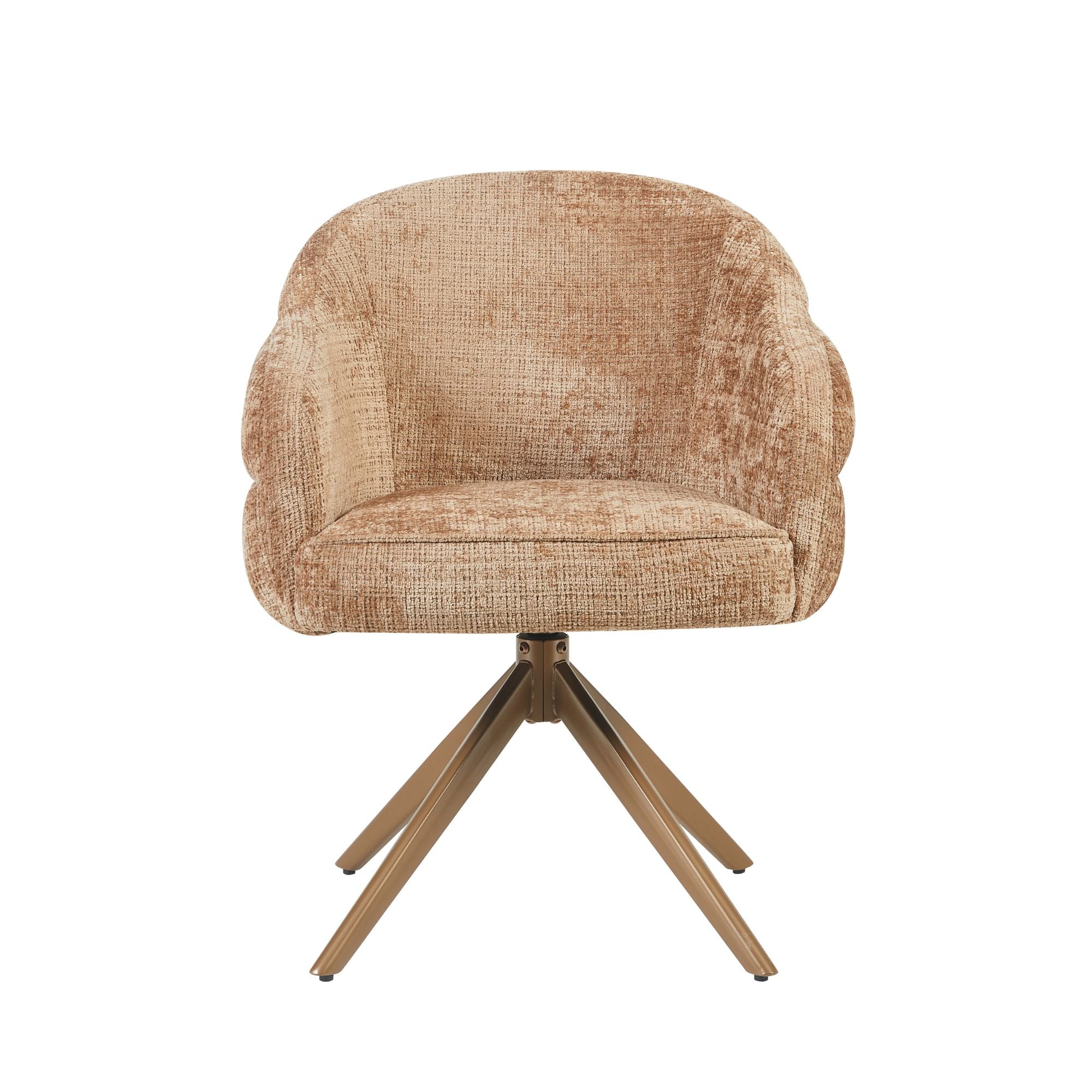 Eetkamerstoel Bella | Cinnamon | Poot Bronze | Met armleuning - Industrieelinhuis.nl