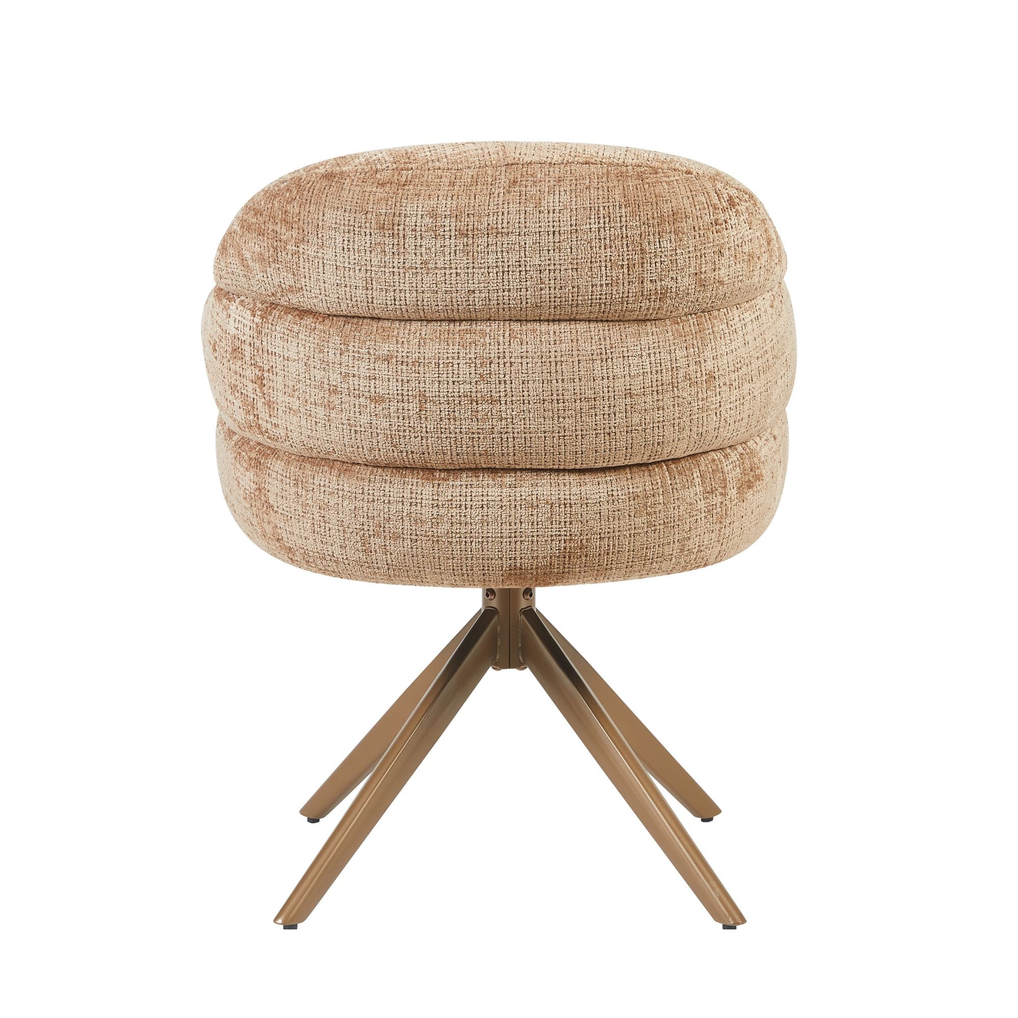 Eetkamerstoel Bella | Cinnamon | Poot Bronze | Met armleuning - Industrieelinhuis.nl