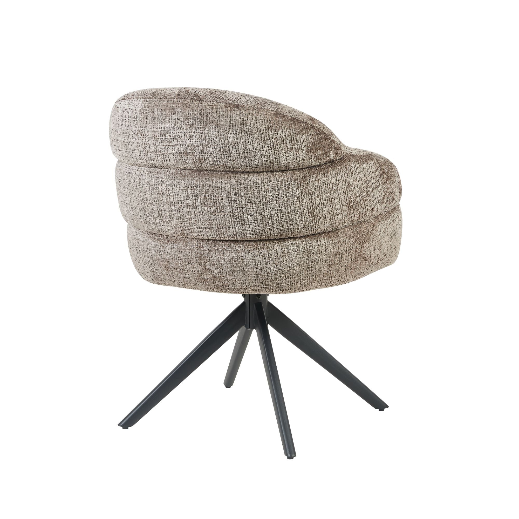 Eetkamerstoel Bella | Clay | Poot Black | Met armleuning - Industrieelinhuis.nl