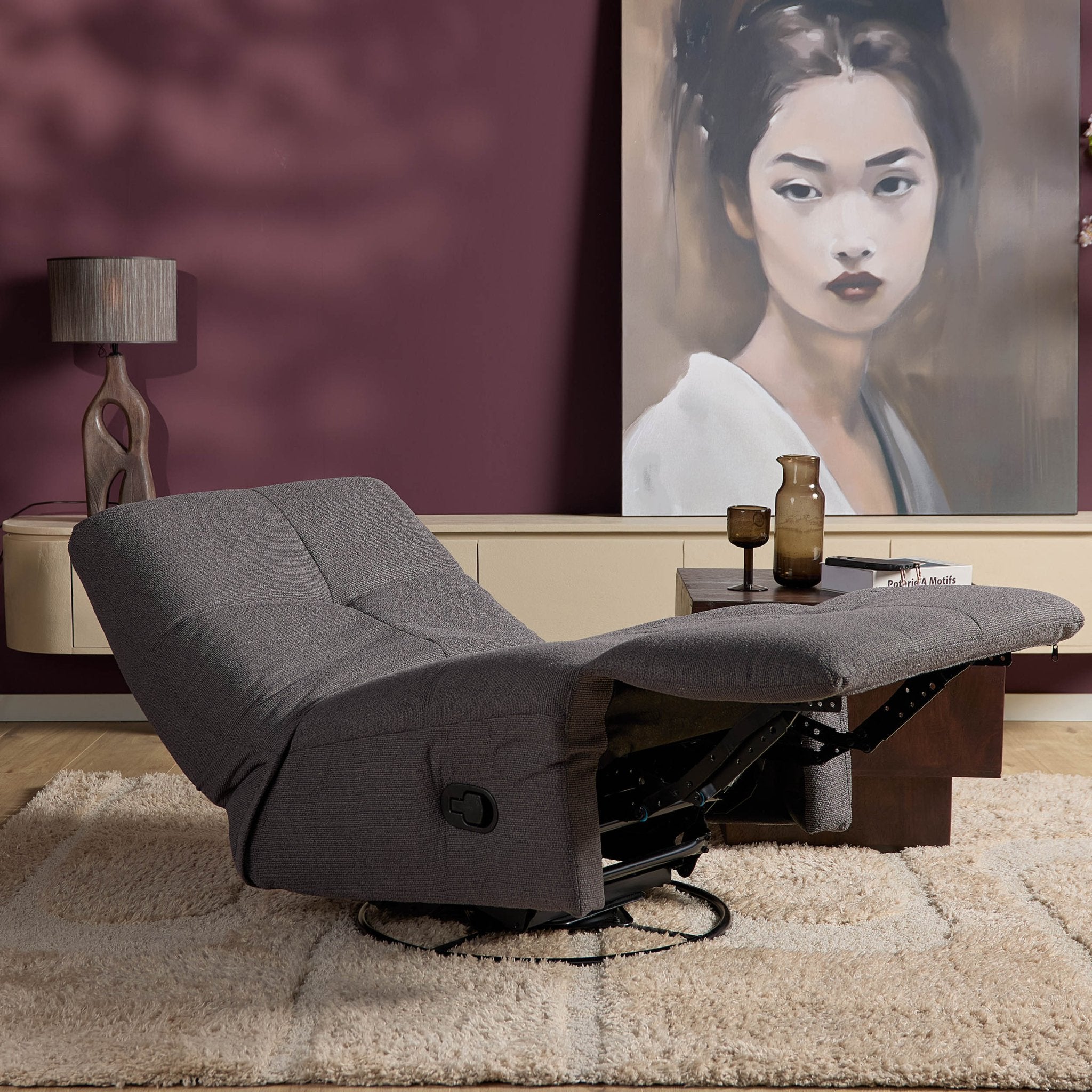 Relaxfauteuil Lazy Antraciet - Industrieelinhuis.nl