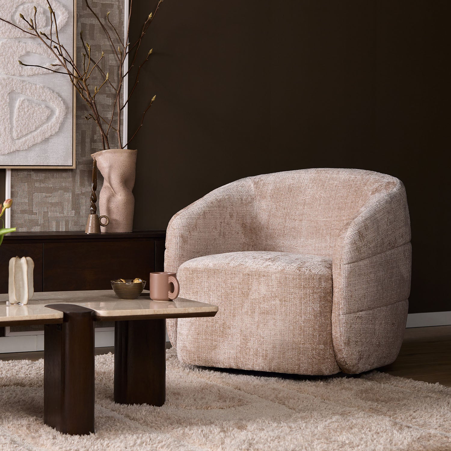 Fauteuil Yara Beige - Industrieelinhuis.nl