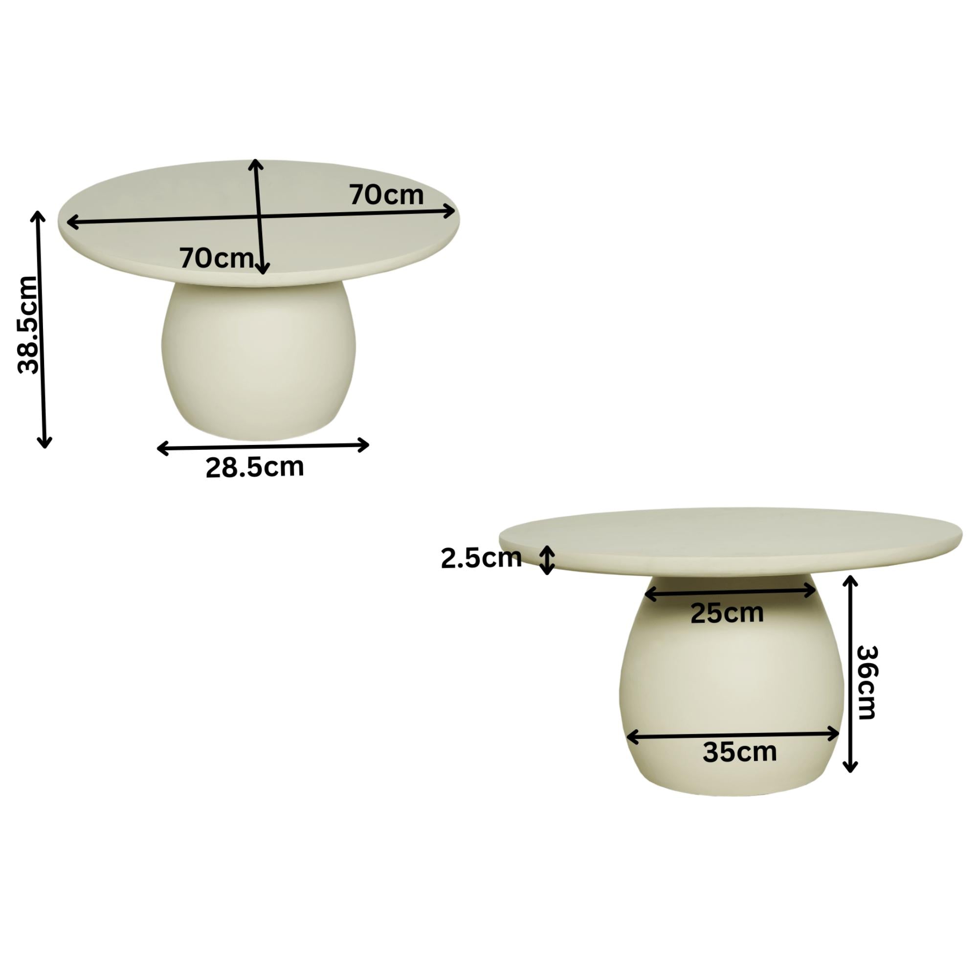 Salontafel Mabel 90 cm