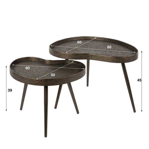 Salontafel set van 2 Contour | Organische salontafels