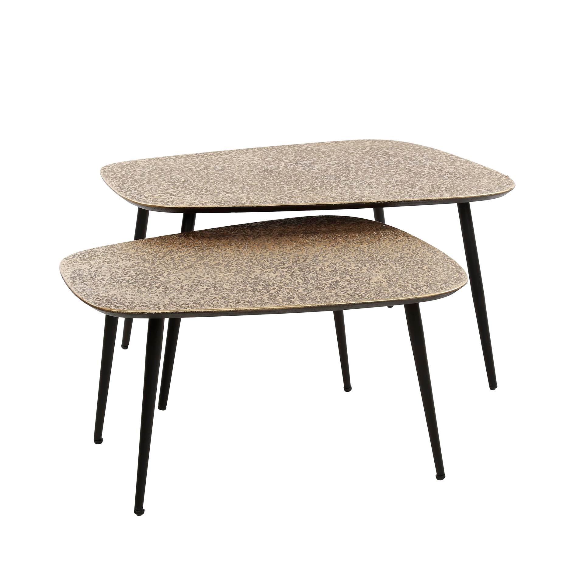 Salontafel set van 2 Isa Organisch Antiek Brons | Organische Salontafel