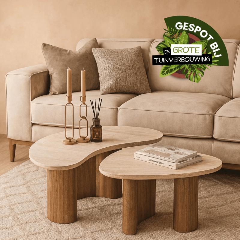 Salontafel set van 2 Trevi | Organische salontafels