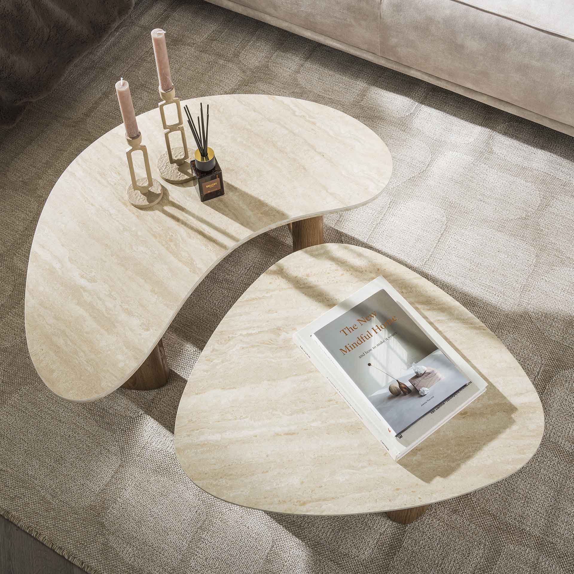 Salontafel set van 2 Trevi | Organische salontafels