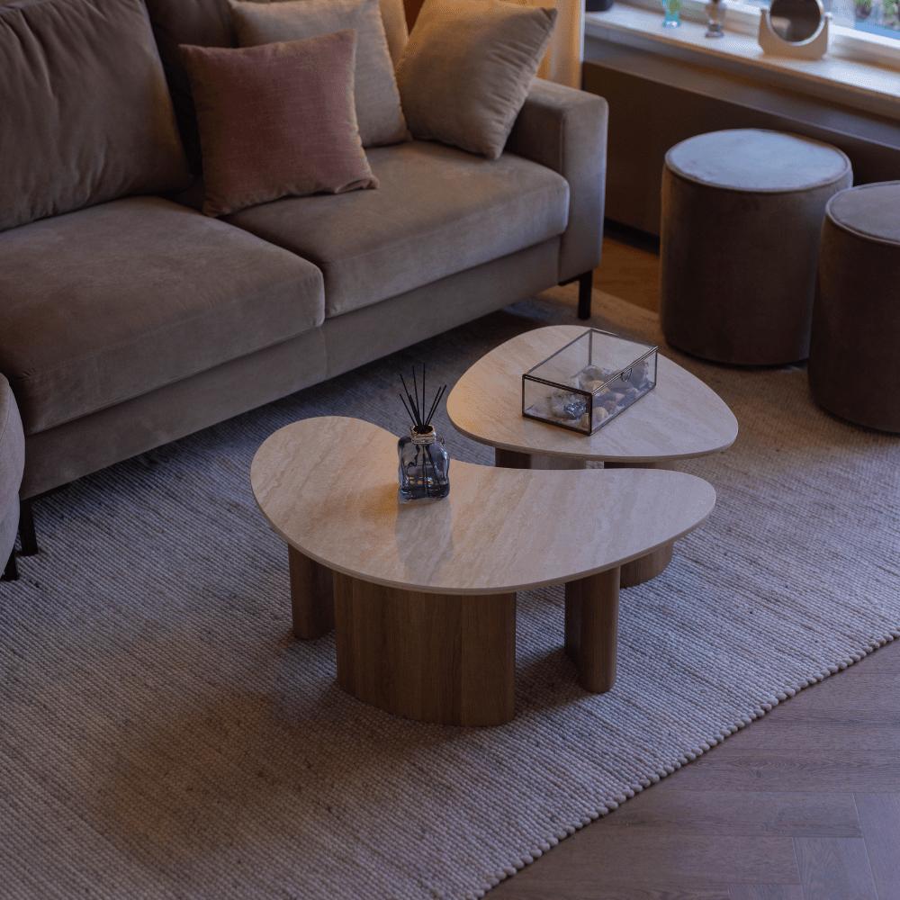 Salontafel set van 2 Trevi | Organische salontafels