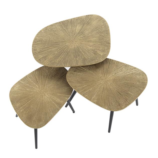 Salontafelset van 3 Ray vierhoekig | Organische Salontafels