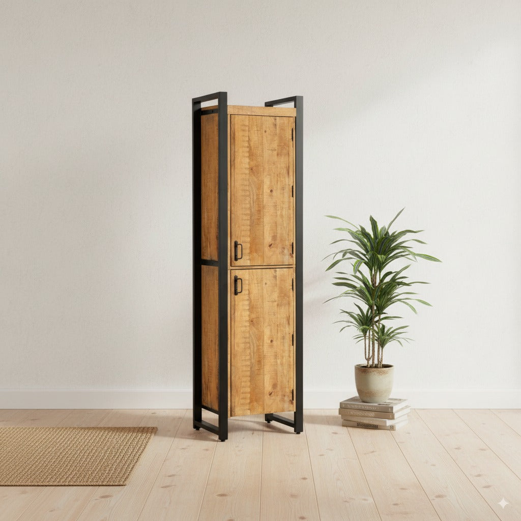 Smalle hoge kast Britt Mangohout Staal 50x40x200cm
