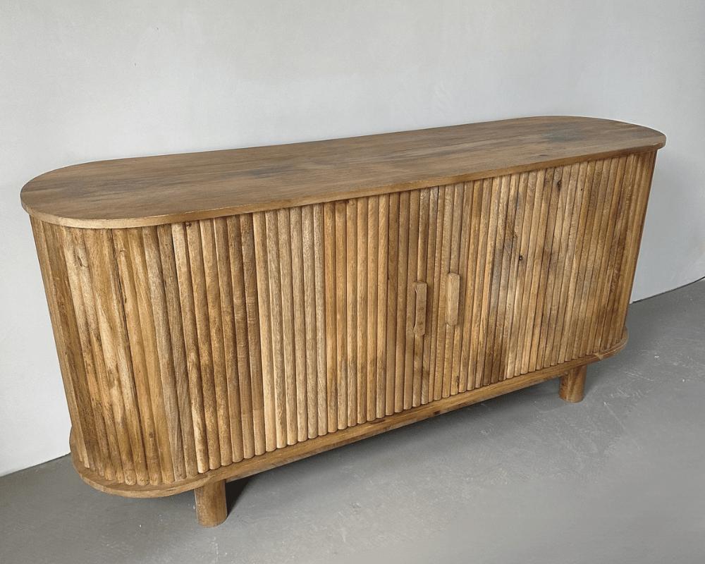 Dressoir kast Ubud met deuren Bali stijl | 160x45x75cm - Industrieelinhuis.nl