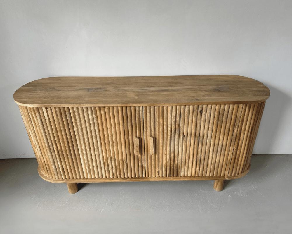 Dressoir kast Ubud met deuren Bali stijl | 160x45x75cm - Industrieelinhuis.nl