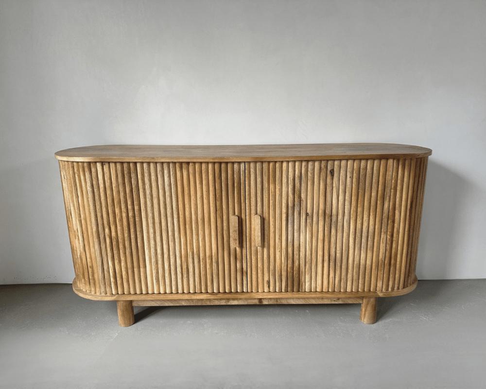 Dressoir kast Ubud met deuren Bali stijl | 160x45x75cm - Industrieelinhuis.nl