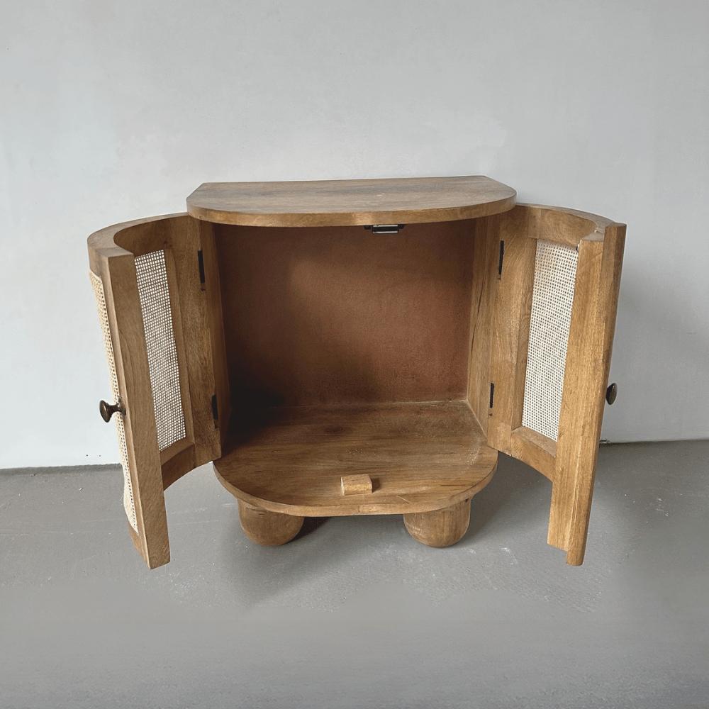 Nachtkastje Ubud in Bali stijl | 45x35x50cm - Industrieelinhuis.nl