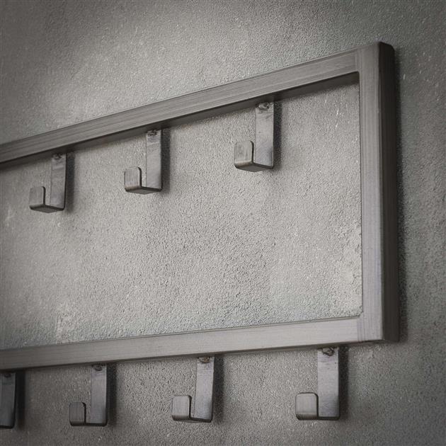 Wandkapstok Industrieel Max Zilver 15 haken