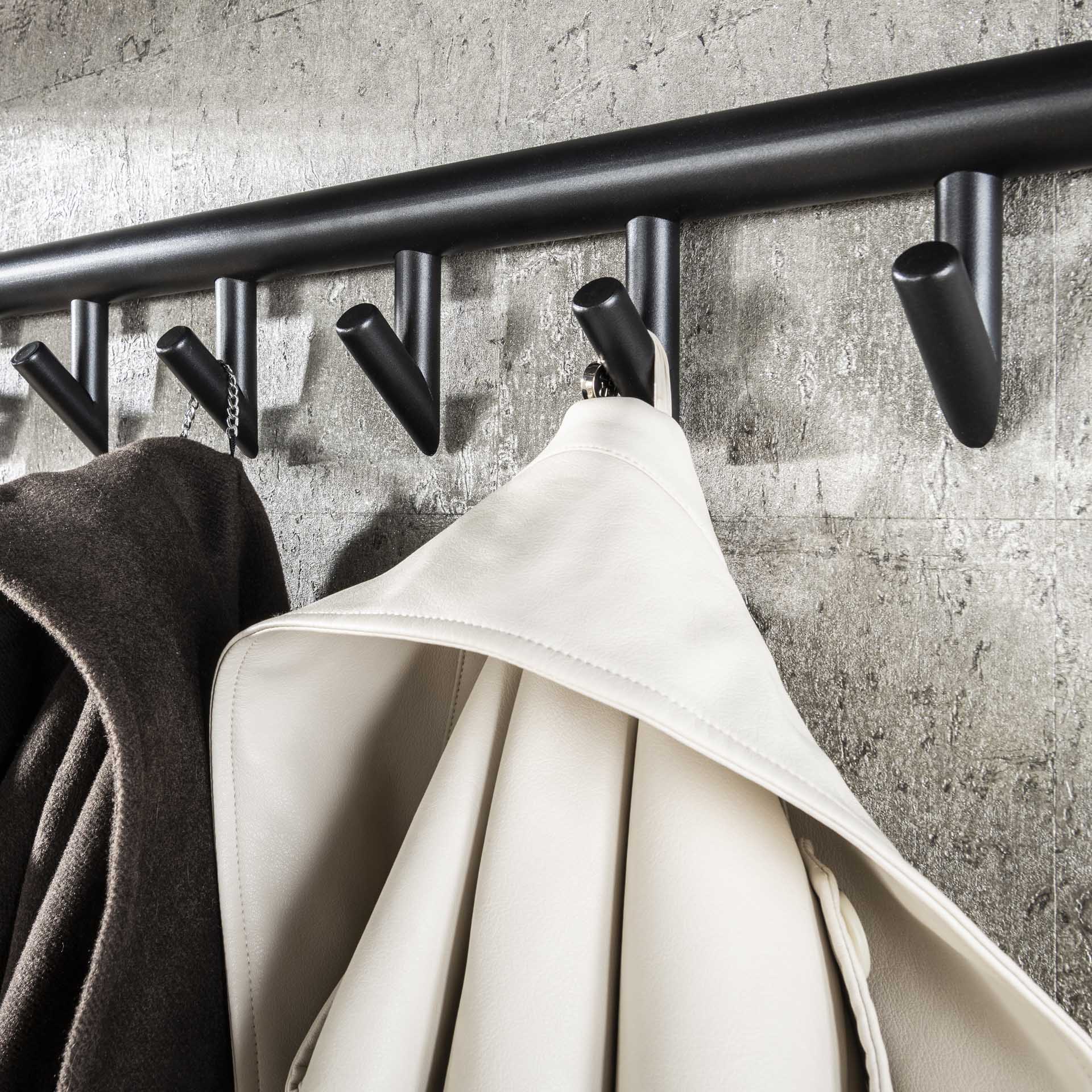Kapstok Julia Ceramic Zwart 10 haken