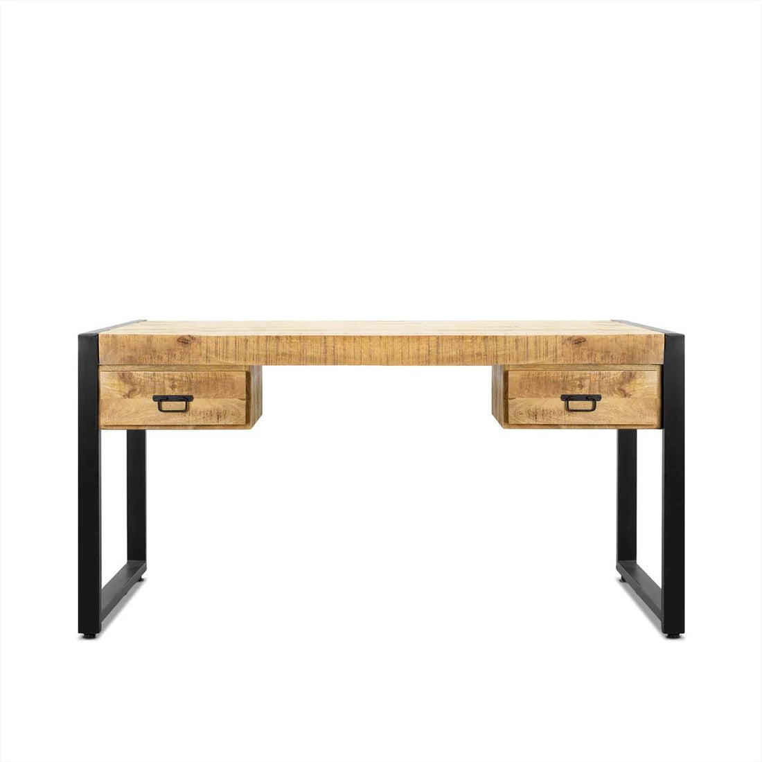 Bink Industrieel Bureau met Lades van Mangohout – 150 cm - Industrieelinhuis.nl