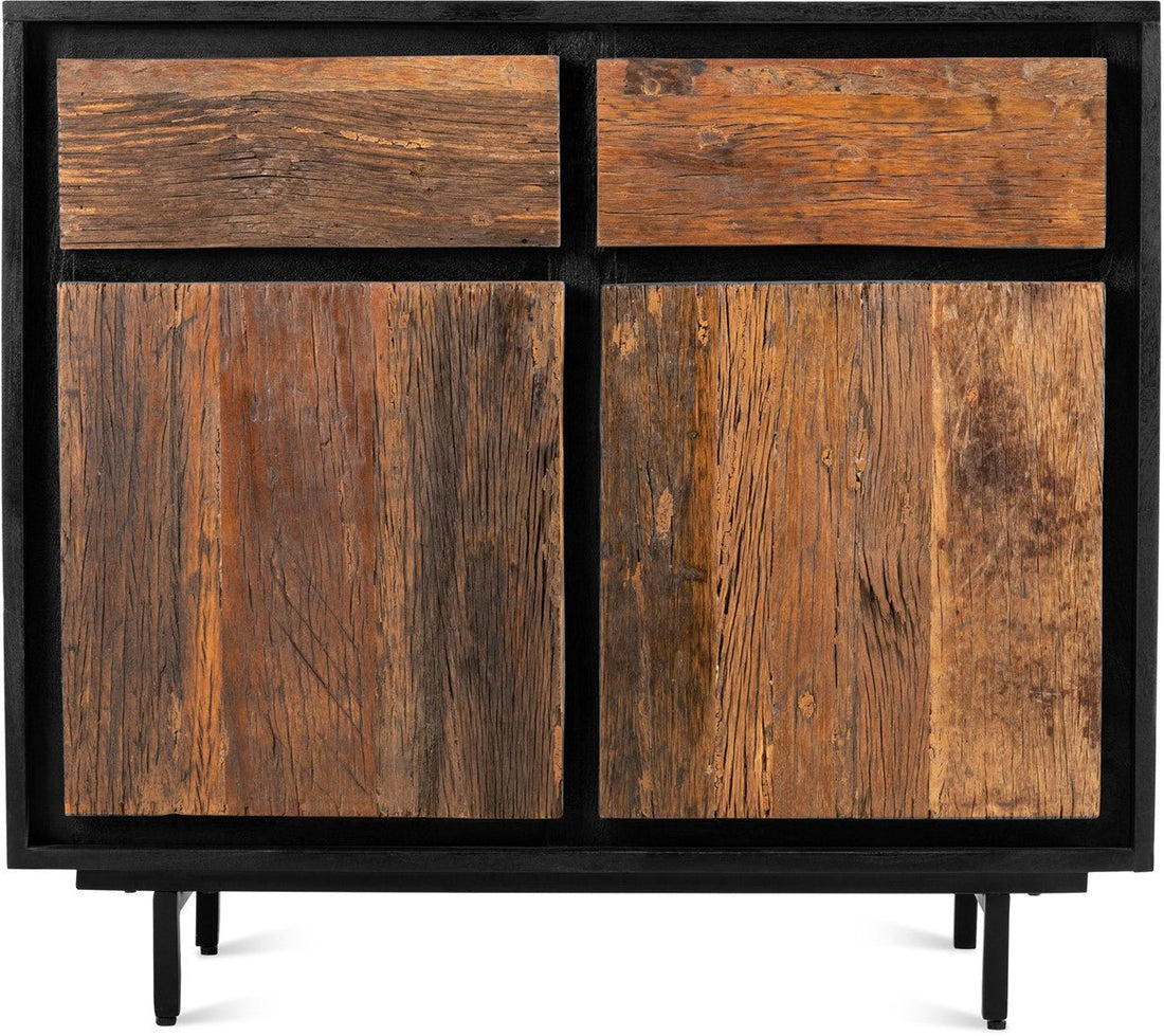 Dressoir kast mango hout | Industrieel Design | 90x40x80cm - Industrieelinhuis.nl