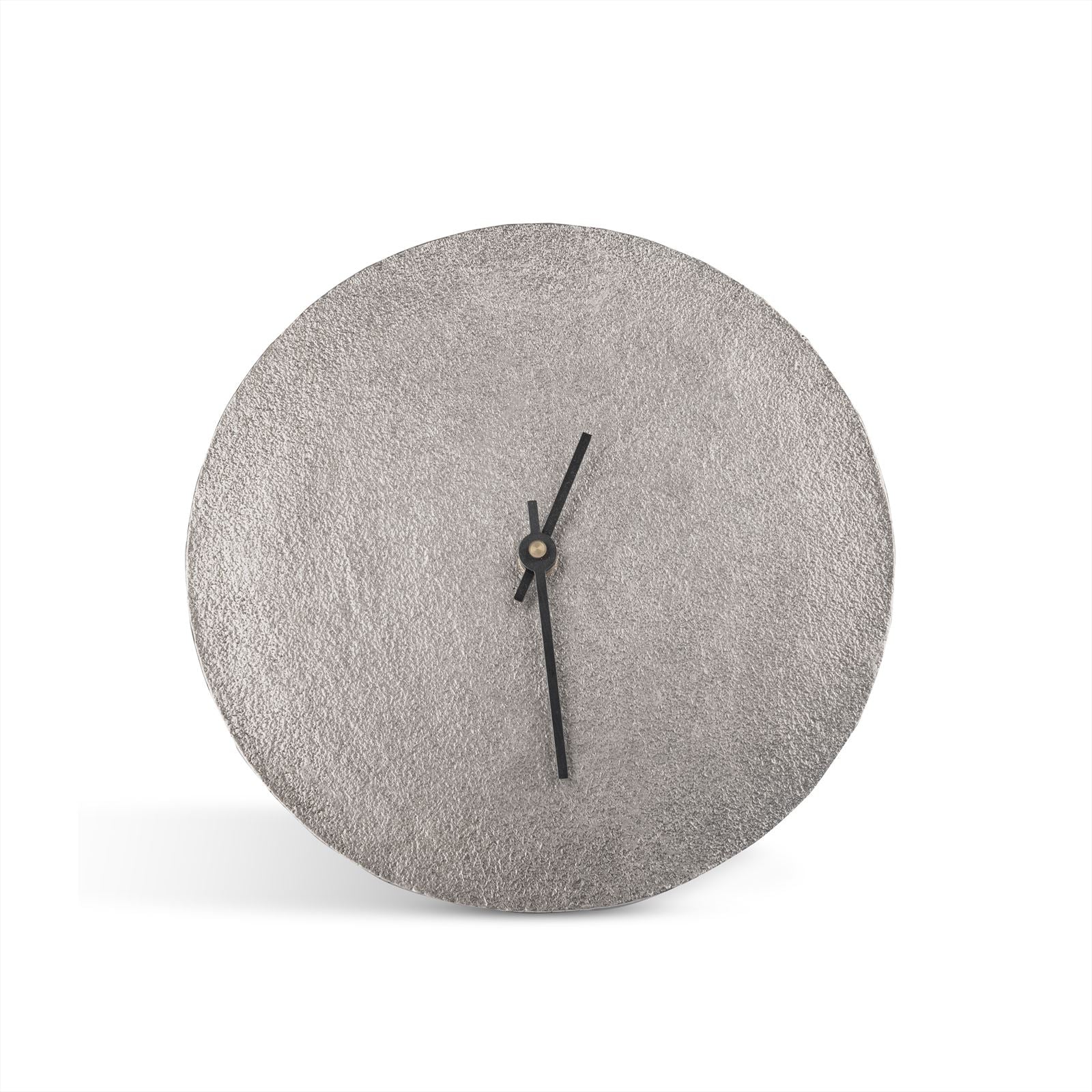 Kleine Zilvere Tafelklok - Industrieelinhuis.nl