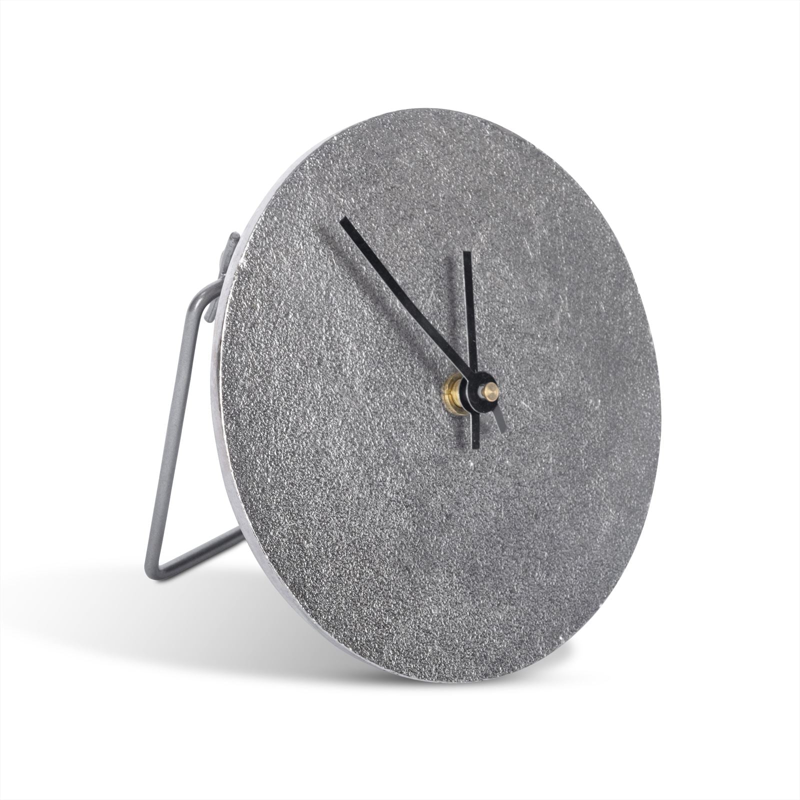 Grote Zilvere Tafelklok - Industrieelinhuis.nl