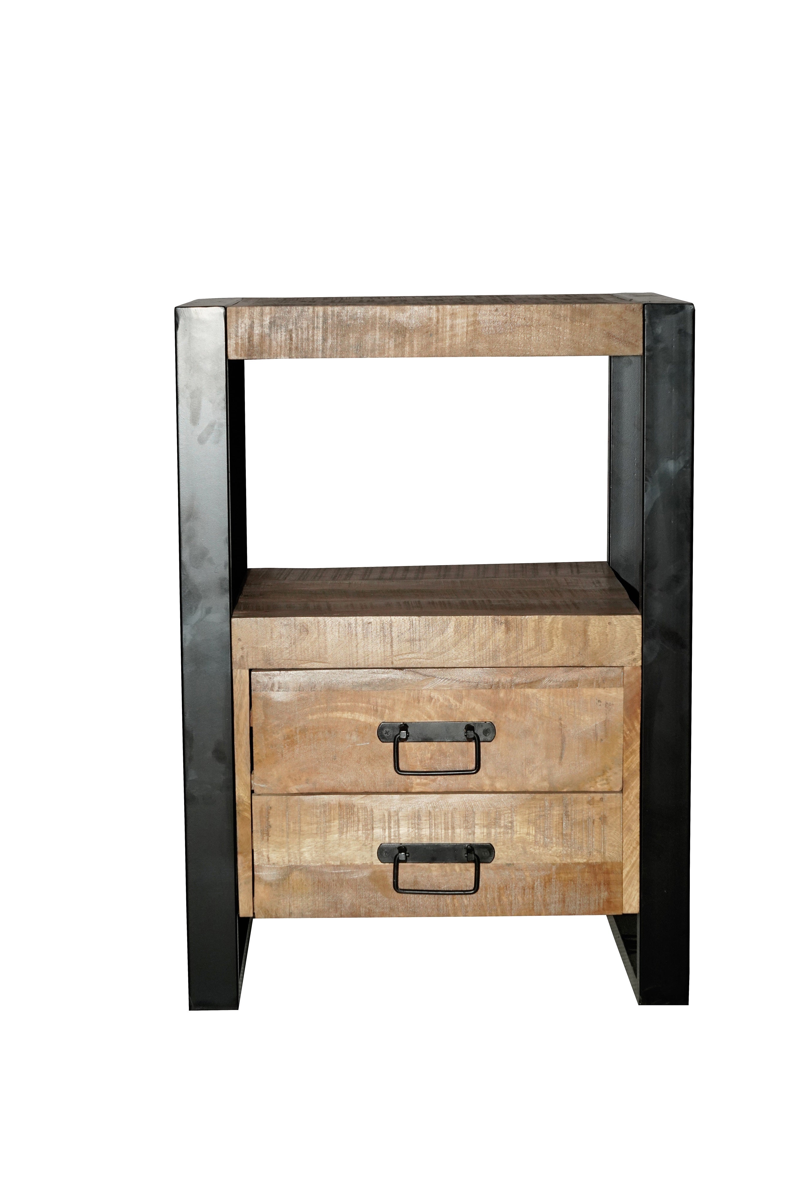 Mango Houten Nachtkastje Britt | 50x40x70cm - Industrieelinhuis.nl