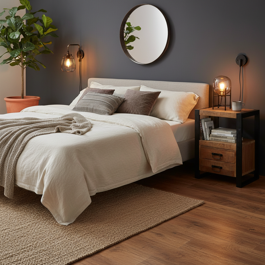 Mango Houten Nachtkastje Britt | 50x40x70cm Tijdloos & Handgemaakt Design - Industrieelinhuis.nl