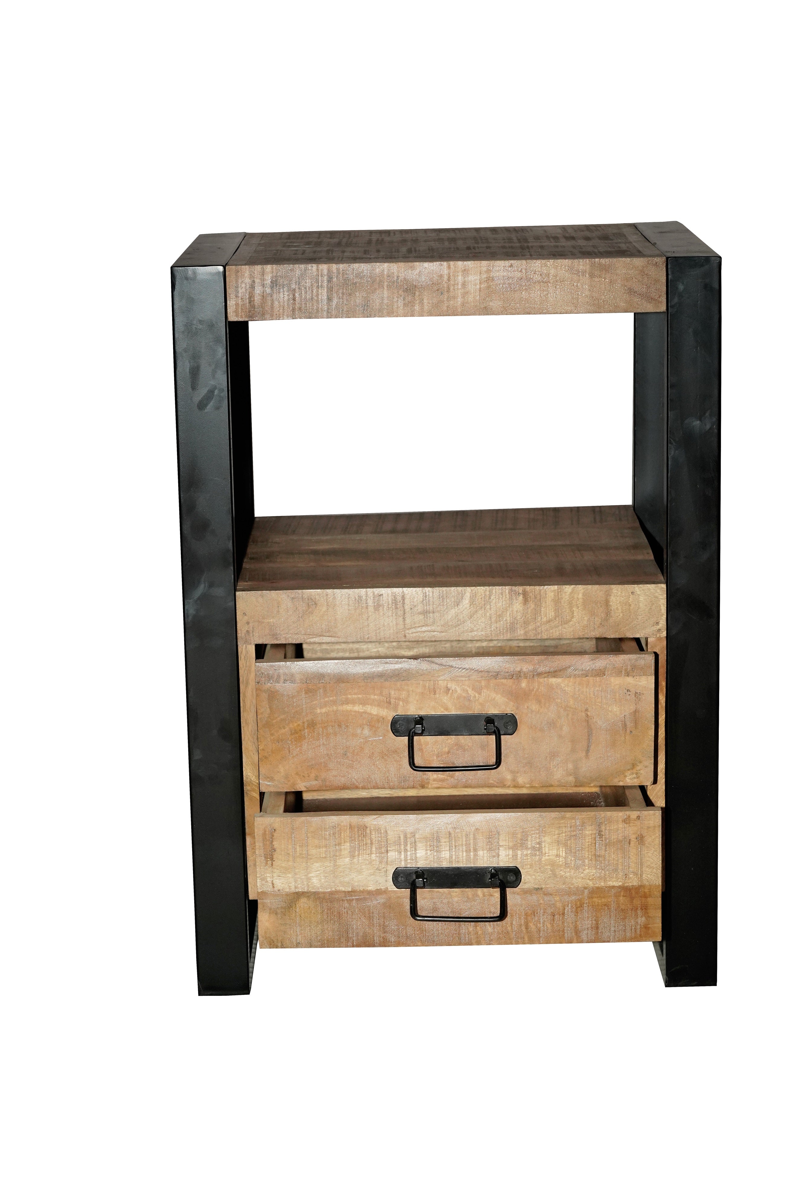 Mango Houten Nachtkastje Britt | 50x40x70cm - Industrieelinhuis.nl