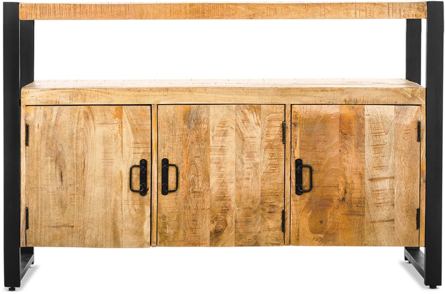 Mangohout Dressoir Bink | Mangohout en Staal | 135x45x90cm - Industrieelinhuis.nl