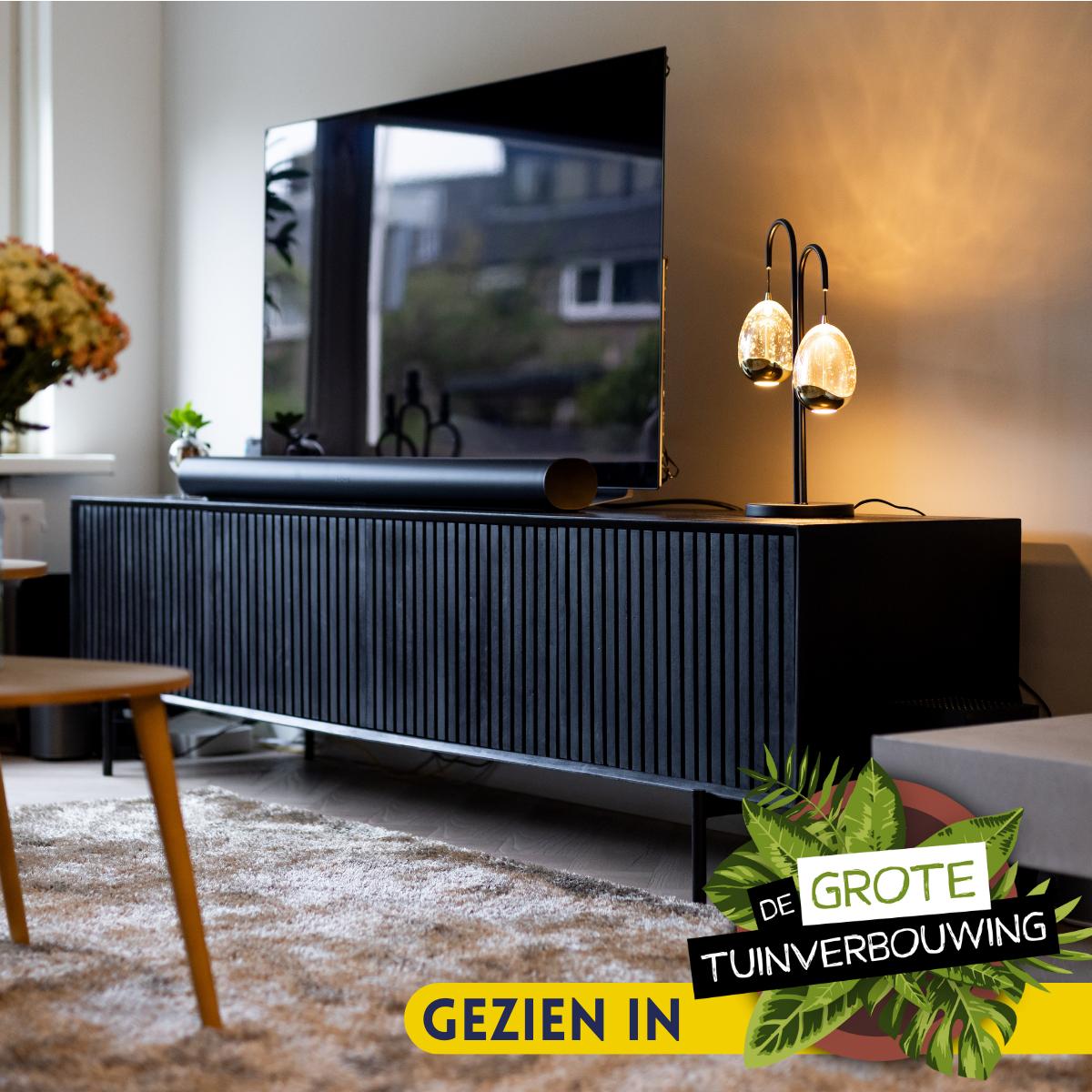 Tv meubel Madison Black | 210 cm - Industrieelinhuis.nl