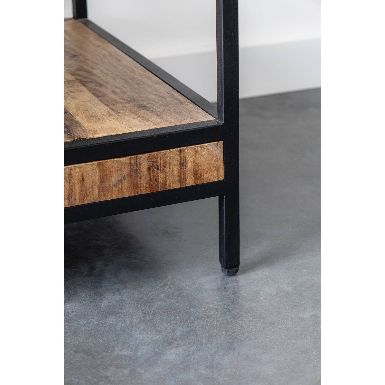 Salontafel Industrieel Design | Mangohout en Staal | 60x60x45