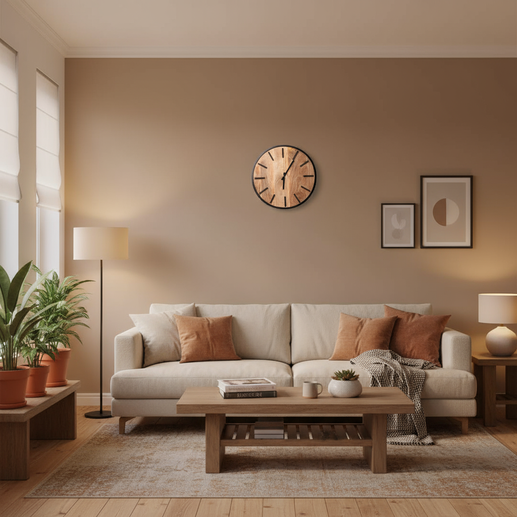 Klok Wandklok industrieel | Mangohout Staal | ø 50cm / ø 41cm - Industrieelinhuis.nl