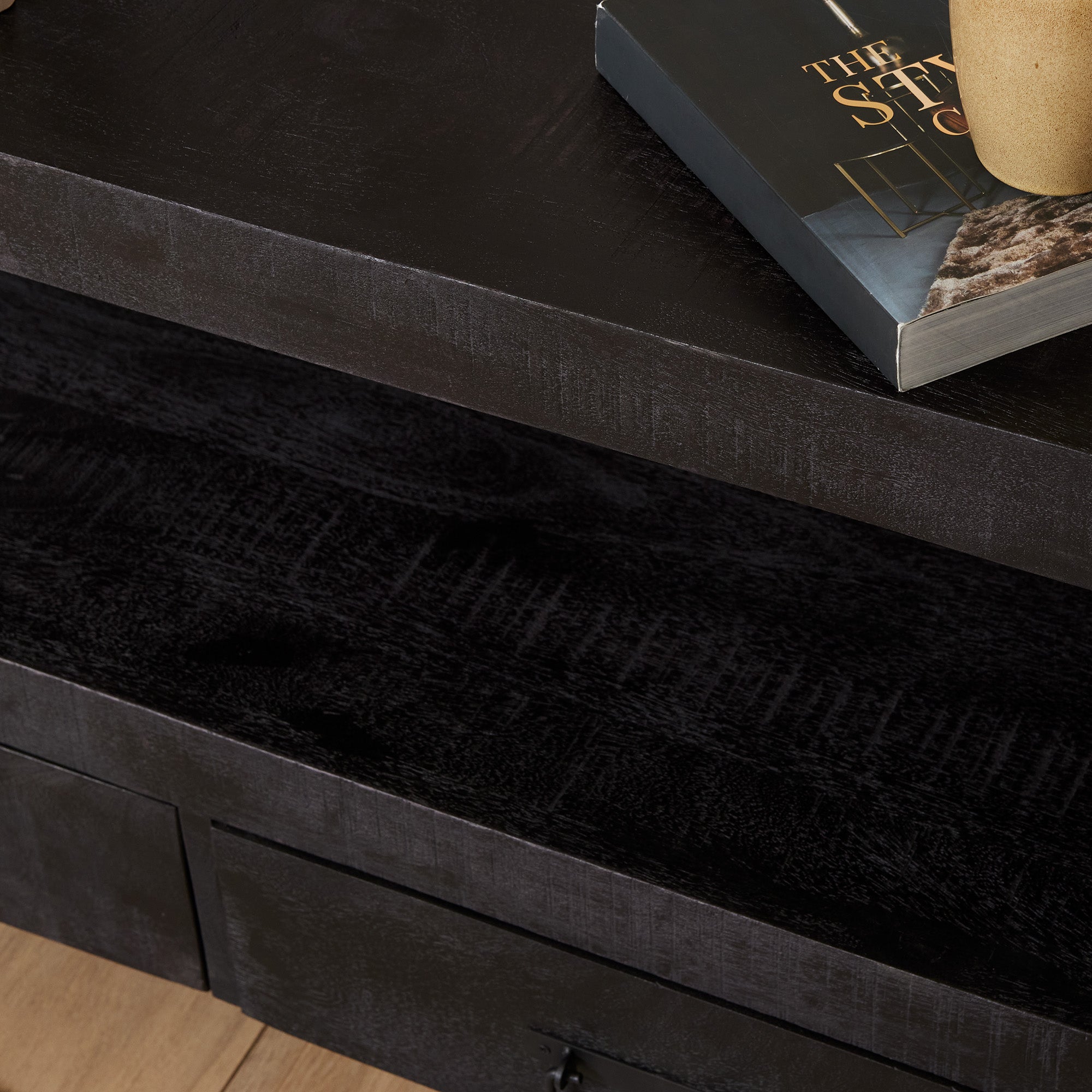 Tv meubel Boaz Black | 100 cm - Industrieelinhuis.nl