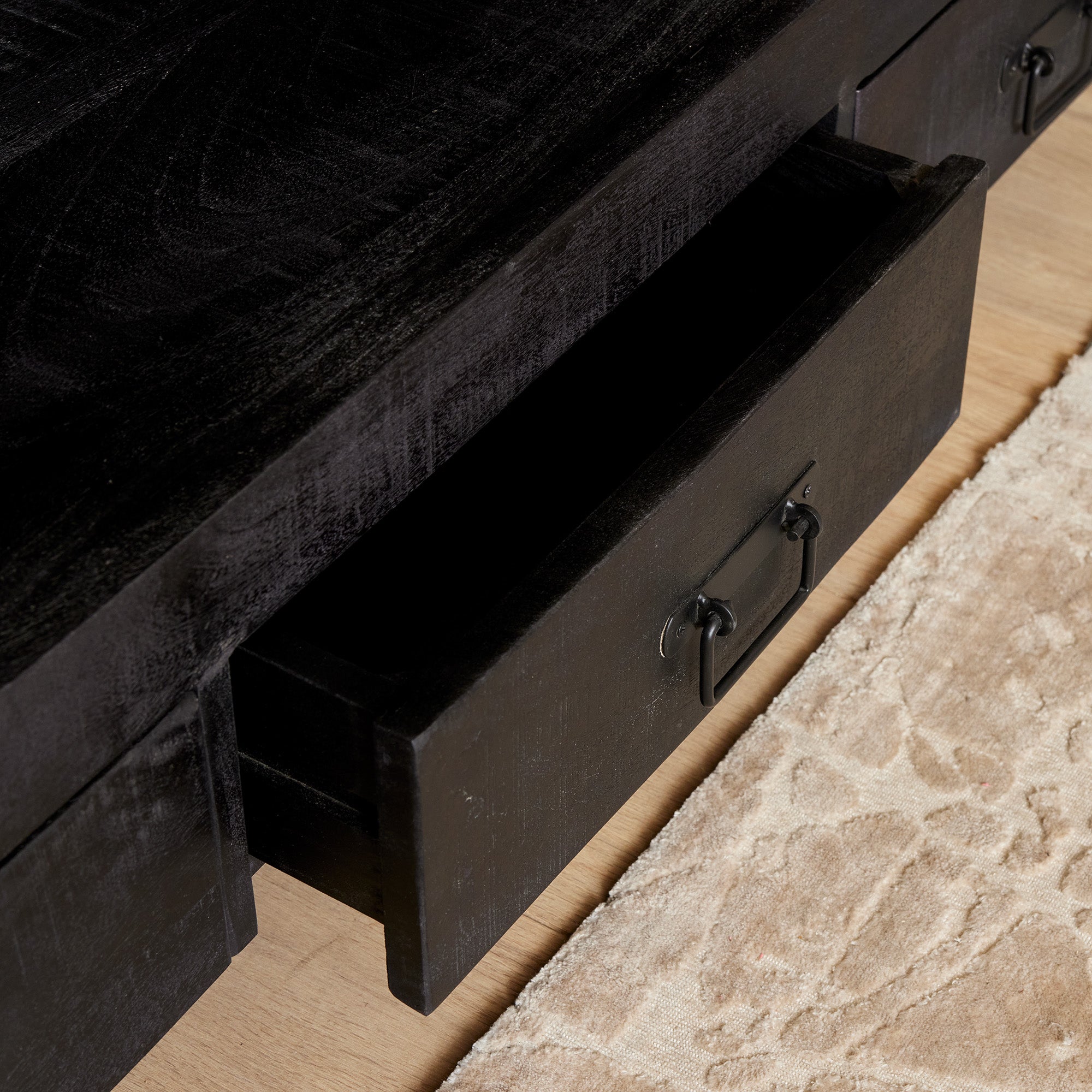 Tv meubel Boaz Black | 180 cm - Industrieelinhuis.nl