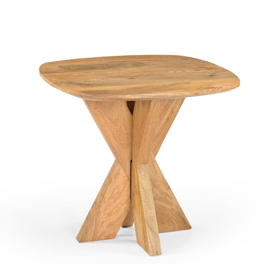 Bijzettafel Deens Ovaal Runa met Houten Onderstel 60 - Industrieelinhuis.nl