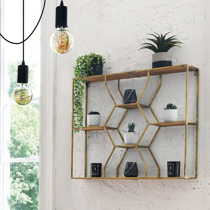 WALL METAL SHELF YARA - Industrieelinhuis.nl