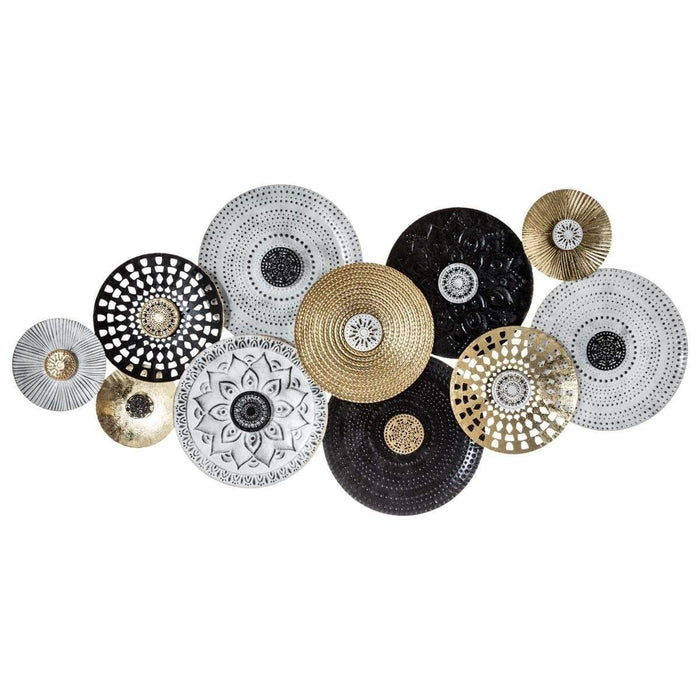 Wanddecoratie Ronde objecten | Metaal | 134,5x6x68,5cm - Industrieelinhuis.nl
