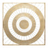 Metalen wanddecoratie "zon" in frame | Goud | 90x90cm - Industrieelinhuis.nl