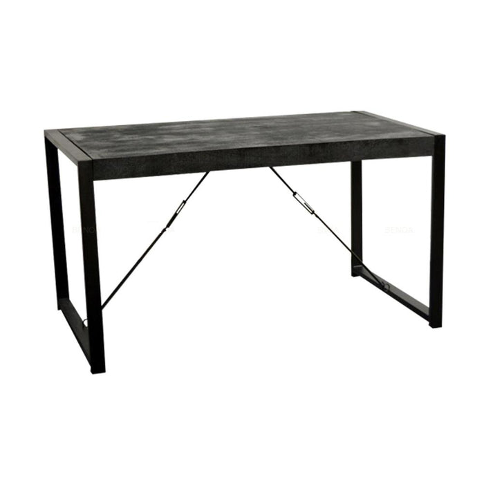 Eettafel / Keukentafel Industrieel Design | Zwart Mangohout en Staal | 140x80x76cm - Industrieelinhuis.nl