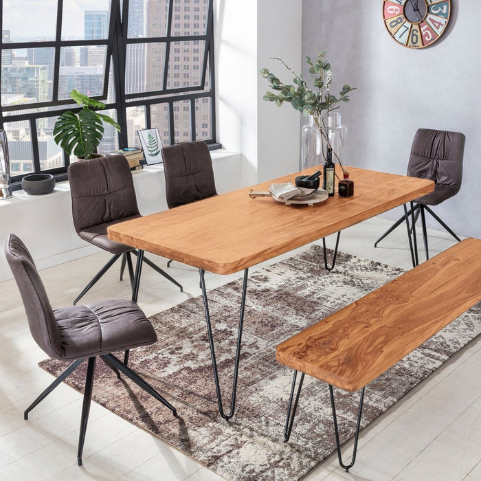 Eettafel / Keukentafel Industrieel Design | Acacia en Staal | 180-200 - Industrieelinhuis.nl