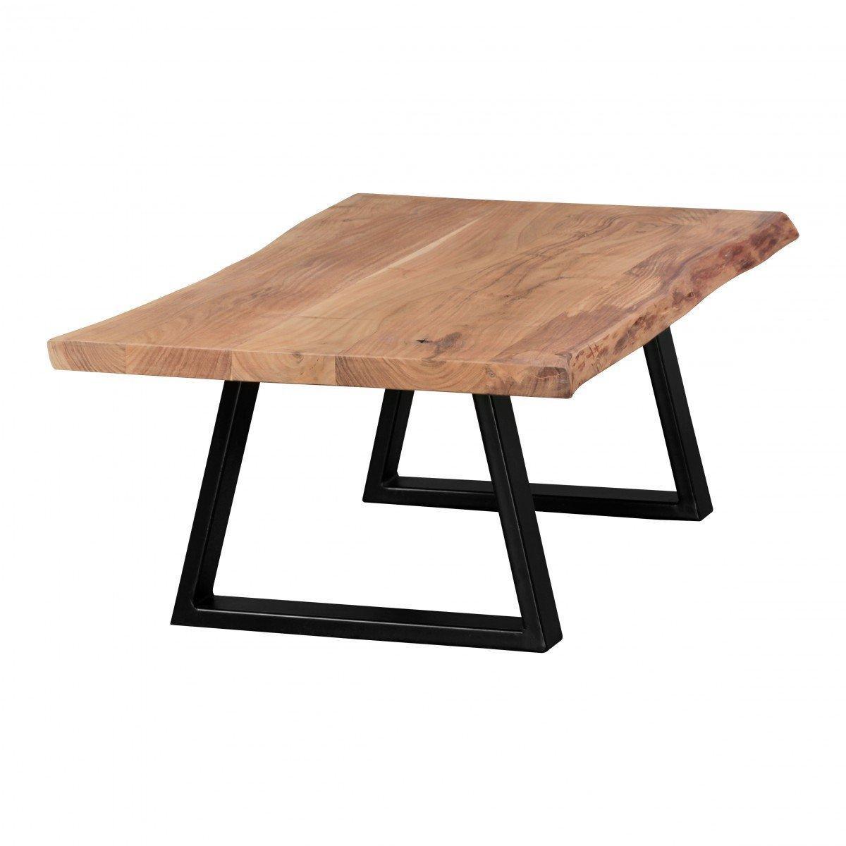 Salontafel massief houten acacia 115 x 60 cm boomstam woonkamer