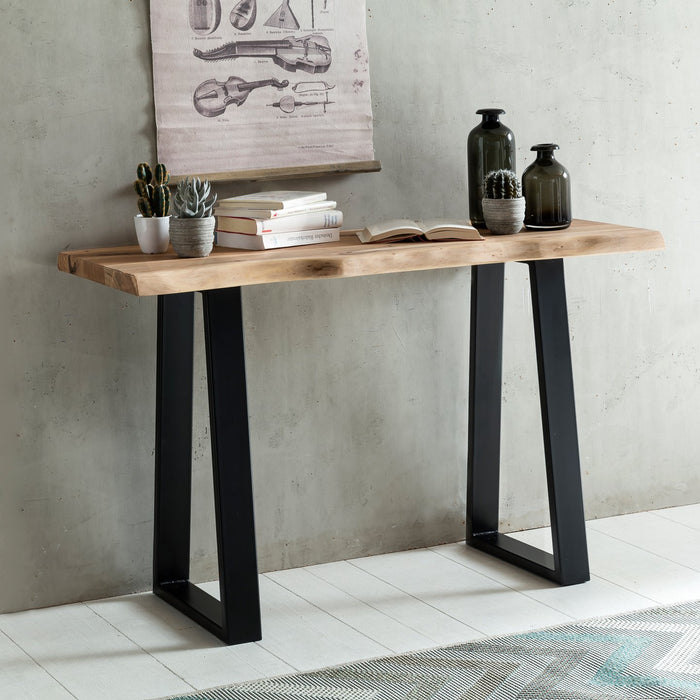 Console tafel GAYA landelijke stijl bureau acacia kaptafel secretaris massief hout - Industrieelinhuis.nl
