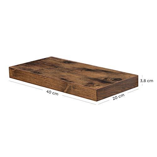 Zwevend schap Industrieel Design | Houtlook | 40x20x3,8cm - Industrieelinhuis.nl
