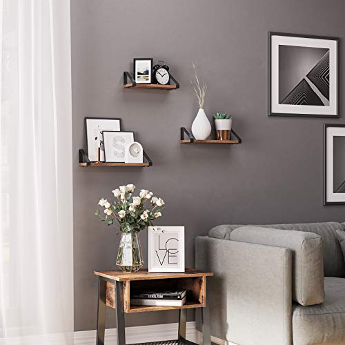 Set van 3 schappen Industrieel Design | Houtlook en Staal 30-35-40cm - Industrieelinhuis.nl