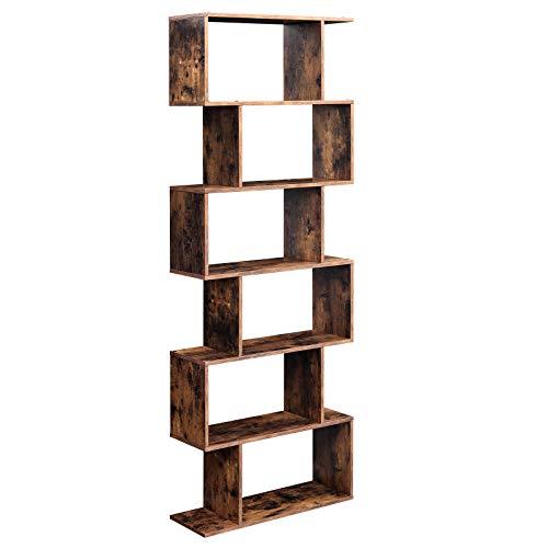 Schappenkast / Boekenkast Industrieel Design | Houtlook en Staal | 70x24x190,5cm - Industrieelinhuis.nl