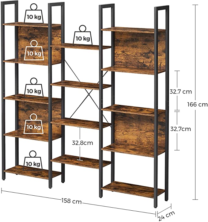 Boekenkast Industrieel Design | Houtlook | - Industrieelinhuis.nl