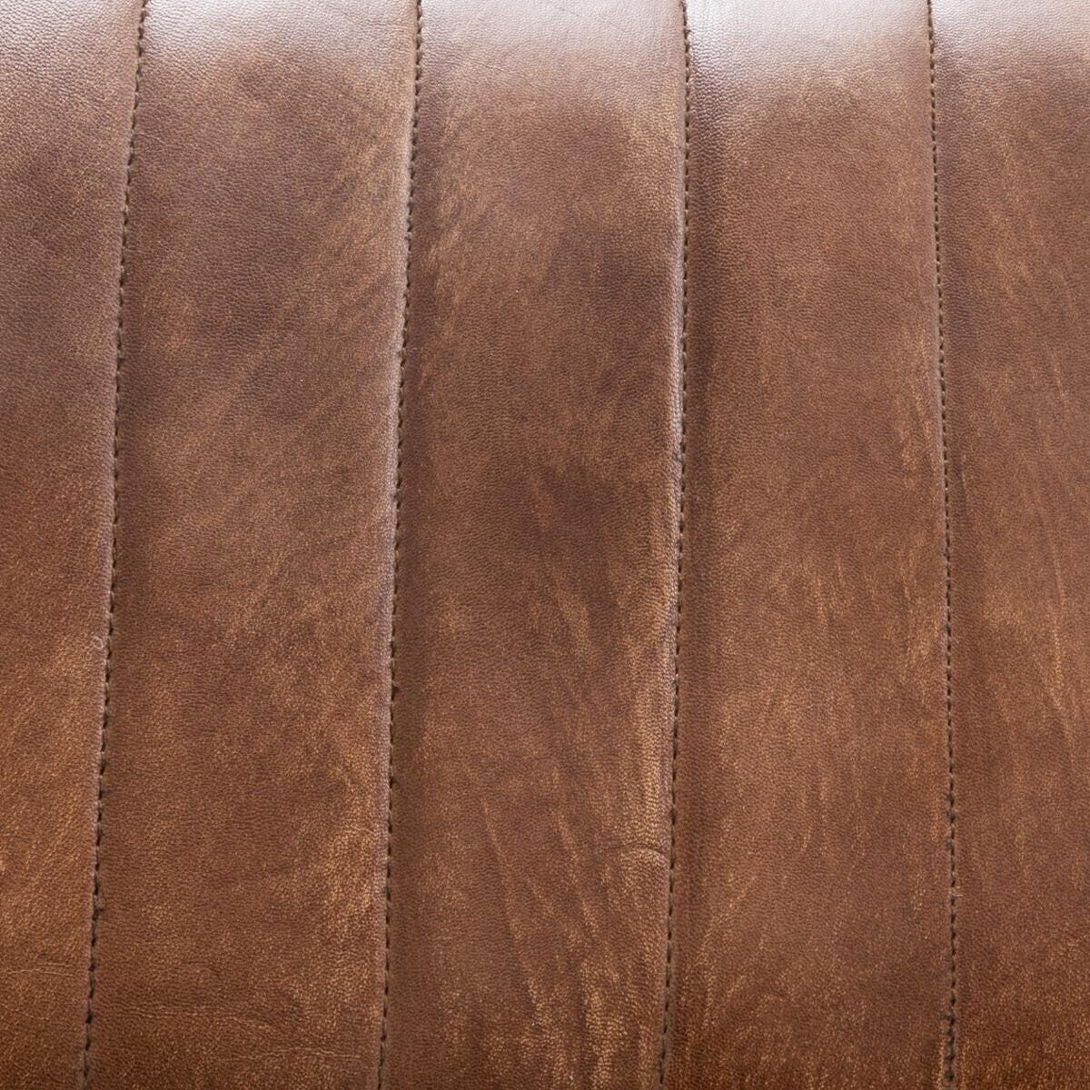 Barkrukken set van 2 Industrieel Design | Leer en Staal | 42x40x75cm